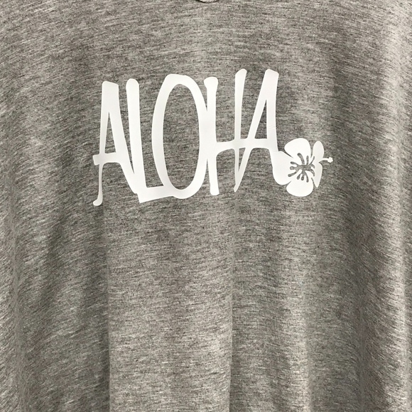 Aloha Gray Sleeveless Tank Top BB740 - Picture 2 of 3